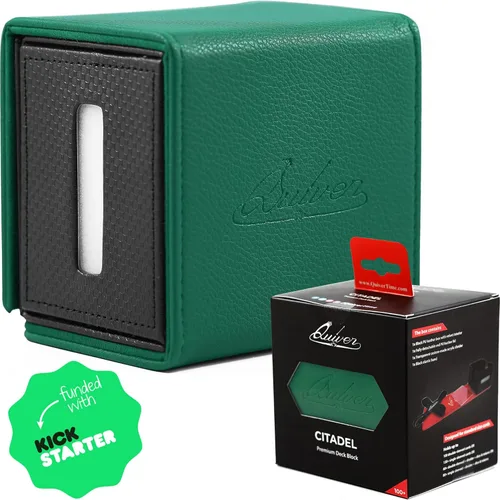 Vista 9 de Quiver Time Black Citadel Deck Block for Magic: the Gathering Cards - TCG 100+ Premium Commander Deck Box, caja de mazos MTG para tarjetas, dados