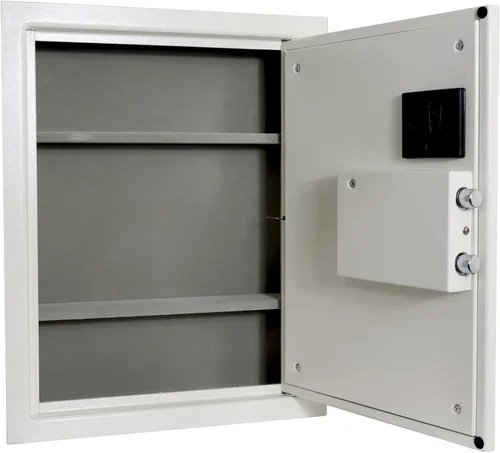 Vista 3 de Protex Safe Fingerprint Wall Safe (FW-1814Z), sistema de bloqueo de huellas dactilares, caja fuerte de pared resistente a robos, sistema de bloqueo