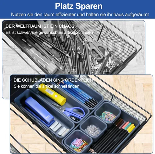 Vista 2 de Haobin 42 Pack Interlocking Desk Drawer OrganizersTool Box Organizer and StorageHardware Organizer for Tool DrawerDesk Drawer Tray Organizer for