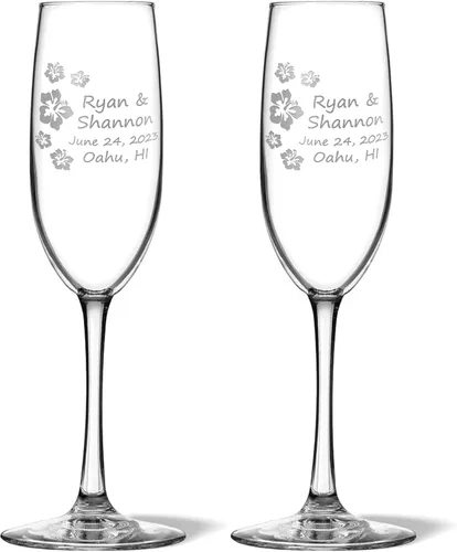 Vista 22 de Copas de champán personalizadas para boda, copas de brindis de aniversario, copas de boda, señor y señora, regalo de boda, copas de champán