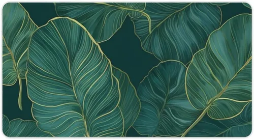 Vista 10 de Tapete de escritorio con patrón de arte abstracto, alfombrilla para computadora, accesorios de escritorio, teclado de escritorio, 11.8 x 23.6 in