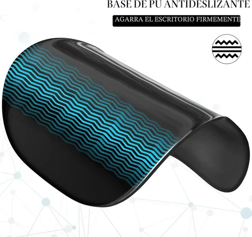 Vista 6 de MROCO Alfombrilla ergonómica para mouse con reposamuñecas de gel, superficie de soporte de muñeca suave, base de poliuretano antideslizante