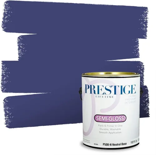 Vista 31 de Prestige Paints. - Base y pintura para exteriores en un solo galón, 1 galón. plano, comparable con Sherwin Williams Topsail.
