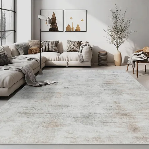 Vista 10 de Auemtyn Alfombra lavable de 6 x 9, moderna, abstracta, suave, delgada, antideslizante, para interiores, para sala de estar, dormitorio, comedor