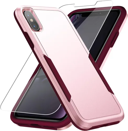 Vista 22 de Carcasa resistente para iPhone X/Xs, de doble capa, a prueba de Negro