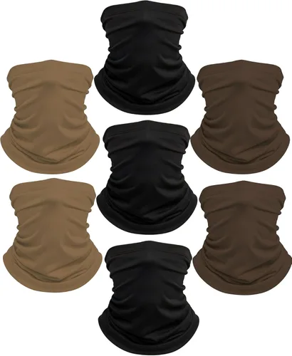 Xeoxarel Neck Gaiter, 7 Pack Cooling UV Protection, Bandana Face Mask Scarf for Men and Women
