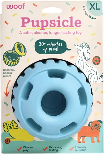 Vista 15 de WOOF Pupsicle - Juguete interactivo para perros de larga duración para mantener a tu cachorro ocupado y distraído - Seguro para perros - Diseño