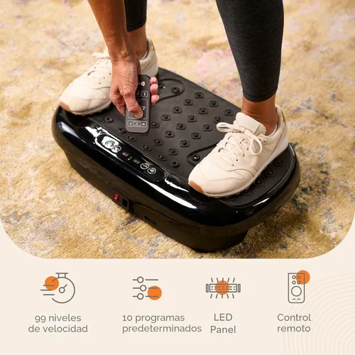 Vista 6 de Lifepro HexaPlate Lite Vibration Plate Exercise Machine with Magnetic Acupoints - Full Body Vibration Platform for Beginners and Recovery