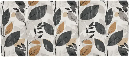 ALAZA Retro Leaf Large Gaming Mouse Pad Big Mousepad Mice Keyboard Mat with Non-Slip Rubber Base for Computer Laptop Home & Office, 31.5 X 11.8 inch