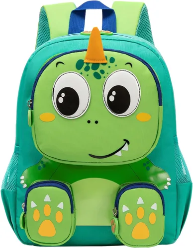 Mochila para niños de 2 a 5 años, mochila 3D con diseño de dinosaurio para preescolar, jardín de infantes, impermeable, con hebilla en el pecho