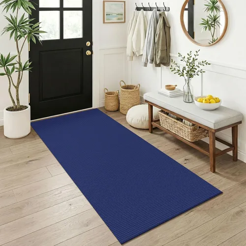 Vista 53 de KOZYFLY - Tapete para puerta de interior, lavable, pequeña, antideslizante, con respaldo de goma, felpudo de algodón para el hogar, color negro
