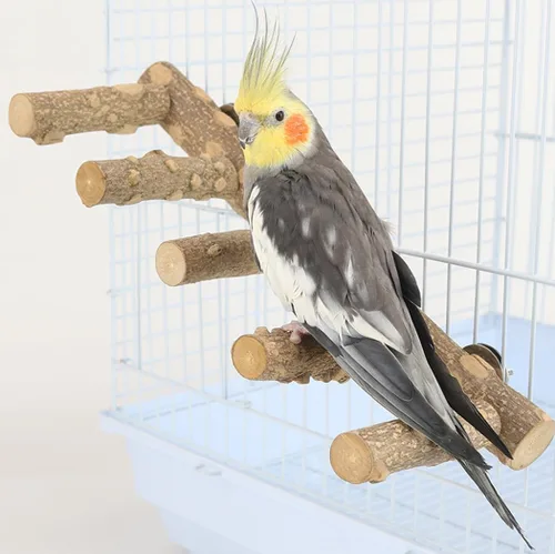 Escalera de loro para pájaros, perca para jaula, puente de madera para pájaros, soportes para ejercicio, loro que escala, juguetes para masticar