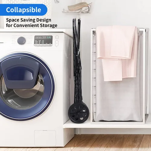 Vista 6 de Lifetime Home Carrito de compras mejorado con ruedas giratorias de 360° y forro impermeable para comestibles, ropa sucia de compras, plegable