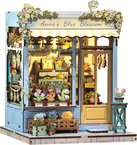 CUTEBEE - Kit de rincón de libros - Kit de casa de muñecas en miniatura DIY para adultos, decoración de estantería de casa pequeña Booknook,