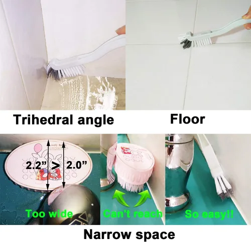 Vista 4 de Cepillo para platos Cepillo de limpieza de cocina, cepillo para botellas, cepillos para fregadero, fregadero, hogar, olla, borde, esquinas