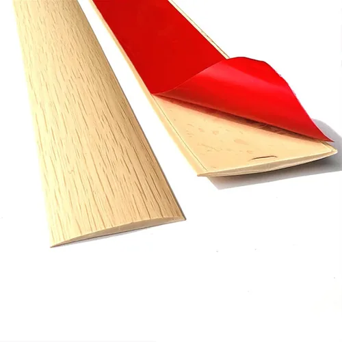 Vista 8 de Tira de transición autoadhesiva de 3.2 pies, tiras de cubierta de piso, transiciones de piso, tira de piso laminada, tira divisora plana de PVC