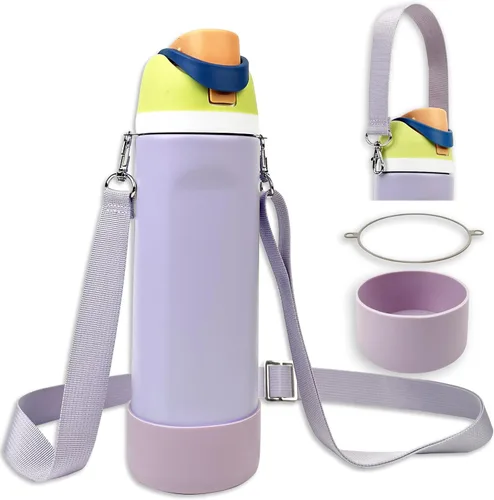 Vista 7 de Silicone Boot Set for Owala Water Bottle 24 oz, 32 oz, 40 oz - Includes Non-Slip Sleeve, Shoulder Strap & Handle Strap, Perfect Owala Accessories