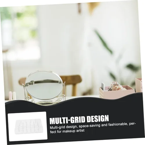 Vista 4 de Vaguelly Acrylic Lipstick Holder 26-Grid Makeup Organizer for Vanity Delicate Lipstick Rack Dustproof Design for Beauty Enthusiasts