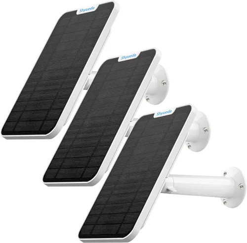 Vista 10 de Panel solar compatible con Eufycam 3/3C/2C/2C Pro/2/2 Pro/E20/E40/E/S40/S220/L40/L20, con cable de carga impermeable de 13.1 pies, IP65 resistente a