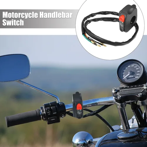 Vista 2 de Motoforti Interruptor de encendido DC 12V 7/8 "0.866 in para manillar de motocicleta