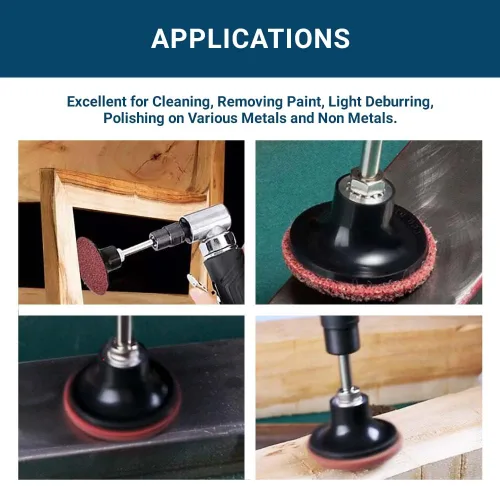 Vista 3 de Benchmark Abrasives Discos de lijado de 3 pulgadas, discos de acondicionamiento de superficie de nailon de cambio rápido, disco de lijado