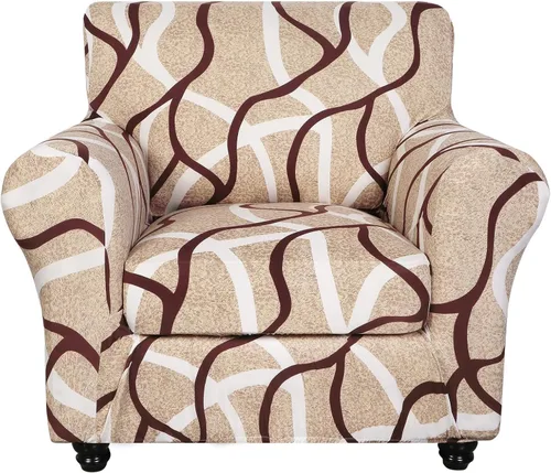 Vista 12 de SearchI Funda elástica para sofá, funda para sillón de 2 piezas con funda de cojín separada para silla, protector de muebles lavable para sala