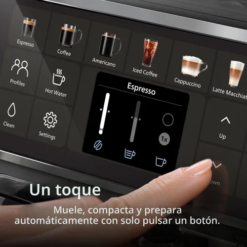 Vista 3 de Philips Máquina de café espresso totalmente automática serie 4400 – 12 cafés calientes y helados, sistema de leche LatteGo rápido de limpiar