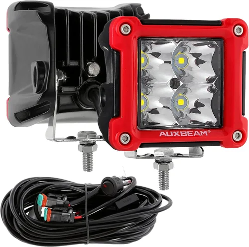 Vista 8 de Cubiertas protectoras de luz negra de la serie FA de Auxbeam, tapa de lente de luz de cápsula LED de 3 pulgadas para todoterreno, protector contra