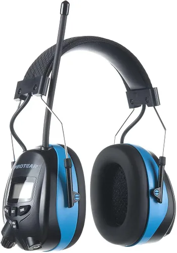 Vista 13 de E8830 auriculares con radio digital AM FM, protección auditiva con reducción de ruido de 25dB, orejeras de seguridad, cómodos protectores auditivos