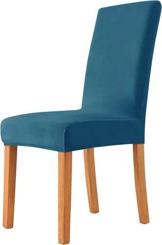 Vista 18 de Fundas elásticas para sillas de comedor, fundas protectoras de asiento extraíbles de terciopelo suave para silla Parson (2, beige)