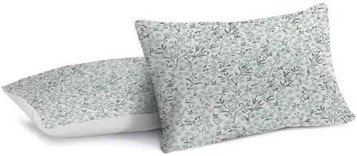 Vista 3 de Juego de funda de edredón floral tamaño Queen, 3 piezas de microfibra de flores bonitas que no irrita la piel, transpirable, con cierre