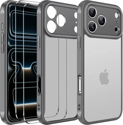 Vista 14 de ivoler Funda Transparente 3 en 1 Diseñada para iPhone Air de 6.5 pulgadas / iPhone 17 Air de 6.5 pulgadas 2025 con Paquete de 2 Protectores