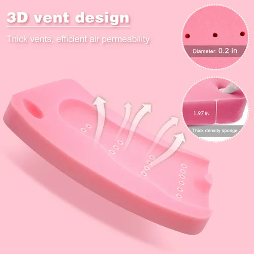 Vista 6 de Esponja de baño para bebés Alfombrilla de baño suave para recién nacidos, sin olor (rosa)