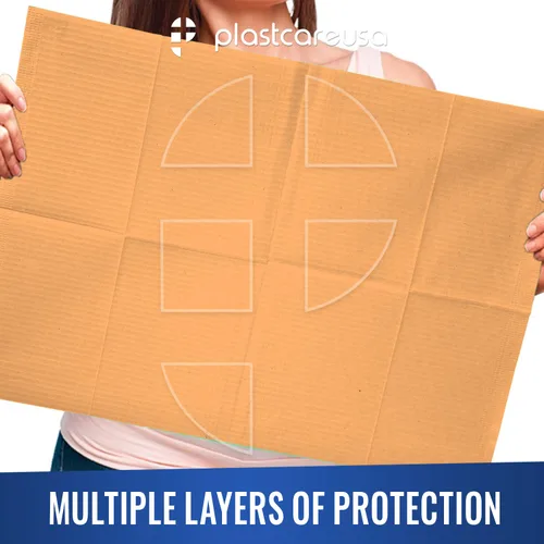 Vista 2 de Baberos dentales desechables, baberos para pacientes, impermeables, para perforación y tatuaje o para pacientes, babero de 13 x 18 pulgadas