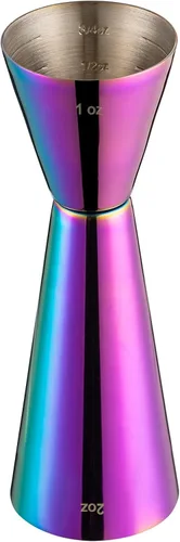 Vista 10 de Medidor para barman, Briout Jigger doble de cóctel japonés de primera calidad, acero inoxidable grado alimenticio 304, 2 OZ 1 OZ con mediciones