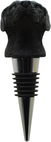 Vista 3 de Labrador Retriever - Tapón para botella de vino para perro, regalo para Navidad, Acción de Gracias, color negro