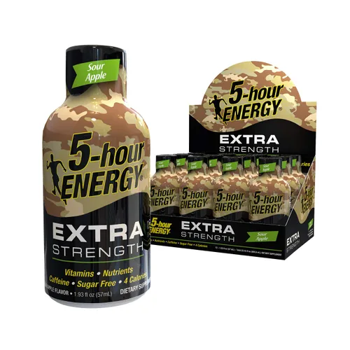5 Hour Energy Shot - Manzana agria extra fuerte, paquete de 72 botellas de 2 onzas