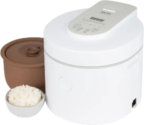 AROMA Arrocera profesional con olla de arcilla morada, 6 tazas (sin cocinar), 12 tazas (cocidas), multicocina de grano saludable, cerámica natural,