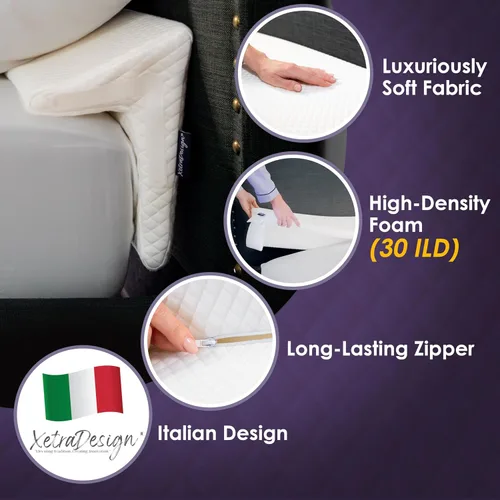 Vista 4 de XetraDesign - Almohada de cuña para cabecero con hueco de hasta 7", cuña triangular para el hueco del cabecero, relleno de espacio de cama, relleno
