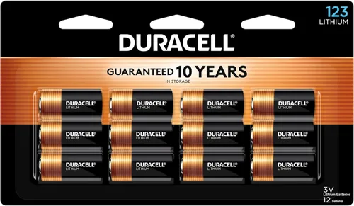 Vista 10 de Duracell CR123A 3V Pila de litio, paquete de 2 unidades, pila de litio de 123 3 voltios de alto rendimiento, de larga duración para dispositivos