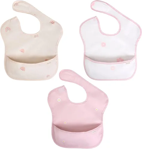 Vista 12 de Ali+Oli Baberos de delantal para bebés, libres de BPA, certificados Oeko-Tex, impermeables, lavables a máquina, para niños pequeños de 6m+
