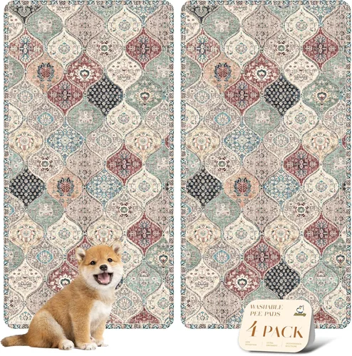 Vista 130 de nunubaby Almohadillas reutilizables para orina de perros, para jaulas y pisos, Almohadillas lavables para orina de perros, elegantes, Beige