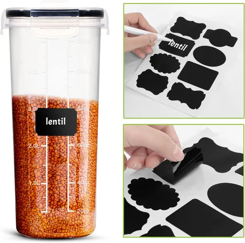 Vista 5 de Utopia Kitchen Juego de contenedores de almacenamiento para cereales – 2 paquetes 4L (135.2 oz) Contenedores de almacenamiento de alimentos