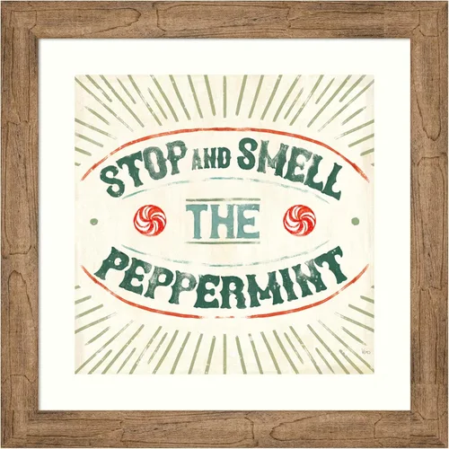 Amanti Art Framed Wall Art Print 24x24 Holiday Likeness IX (Peppermint) by Veronique Charron, Holidays Wall Art, Vintage Decor, Medium Poster