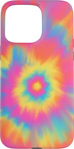 Vista 31 de Funda de diseño abstracto de remolino de arco iris colorido Tie Dye para iPhone 16