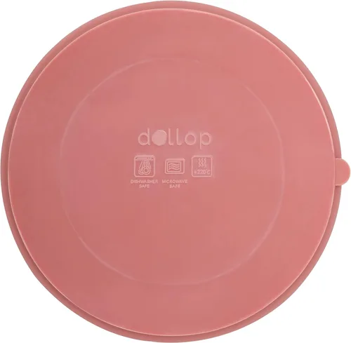 Vista 9 de dollop Placa de succión de silicona Sin BPA Apto para lavavajillas y microondas (rosa polvoriento)