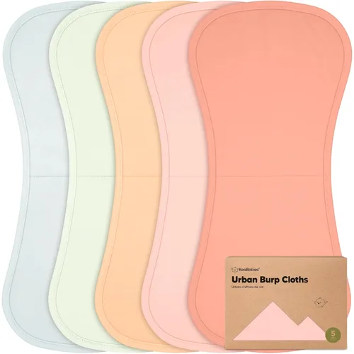 Vista 45 de Paños orgánicos para eructos para bebés niños y niñas - Paquete de 5 paños de algodón súper absorbentes para eructar para bebés, trapos suaves