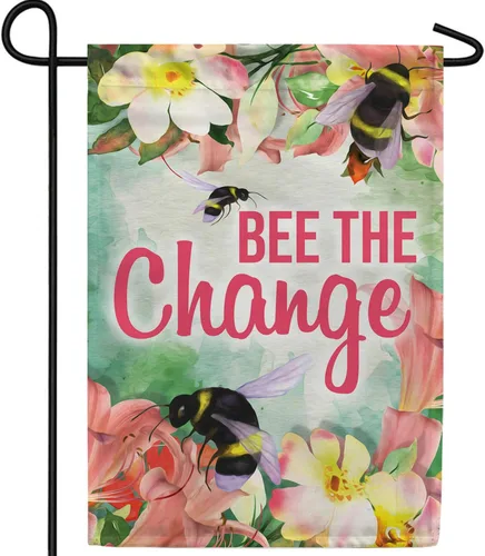 Vista 11 de A Little Rain Gnome Umbrella Garden Flag 12.5" x 18" Double Sided