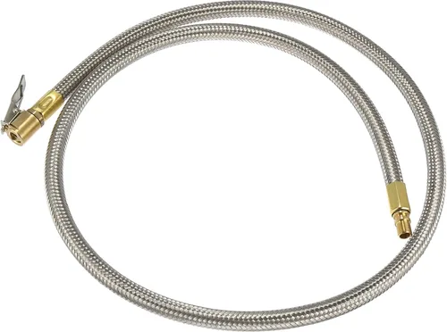 Vista 8 de X AUTOHAUX Flexible acero inoxidable 12.2 in 12" válvula de neumático conectar tubería de aire Chuck inflador compresor bomba manguera de extensión