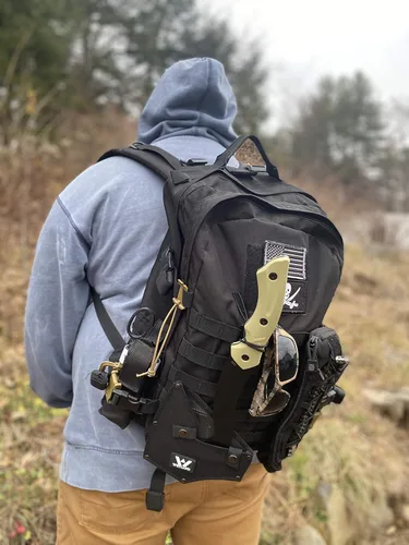 Vista 6 de WEYLAND Hacha de supervivencia y hacha de campamento con funda MOLLE, pequeñas hachas de campamento y hachas para dividir y cortar madera, divisor